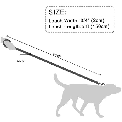 Smycz skórzana 5ft, trwała, do chodzenia i treningu psów